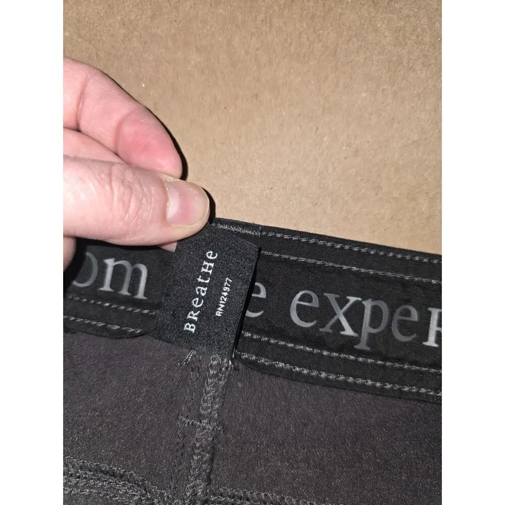 Prana Cargo Pants Men 38x29 Breathe Belted Hiking Outdoor Roll Up Dark Gray